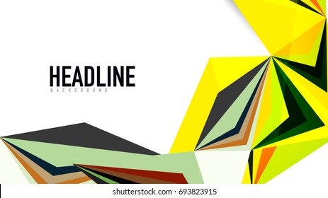 Modern triangle presentation template. Business design background, brochure or flyer concept or geometric web banner