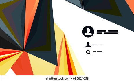 Modern triangle presentation template. Business design background, brochure or flyer concept or geometric web banner