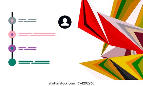 Modern triangle presentation template. Business design background, brochure or flyer concept or geometric web banner