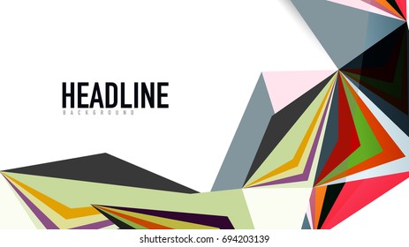 Modern triangle presentation template. Business design background, brochure or flyer concept or geometric web banner