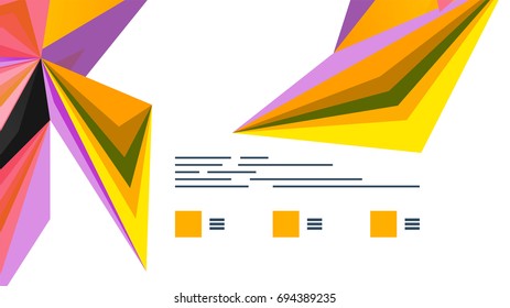 Modern triangle presentation template. Business design background, brochure or flyer concept or geometric web banner