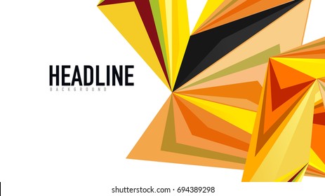 Modern triangle presentation template. Business design background, brochure or flyer concept or geometric web banner