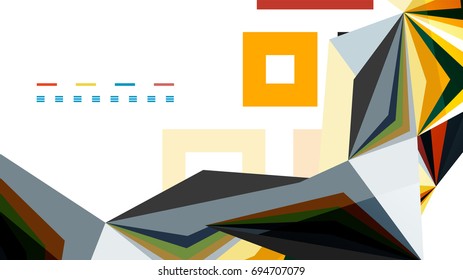 Modern triangle presentation template. Business design background, brochure or flyer concept or geometric web banner