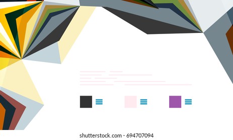 Modern triangle presentation template. Business design background, brochure or flyer concept or geometric web banner