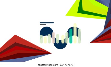 Modern triangle presentation template. Business design background, brochure or flyer concept or geometric web banner