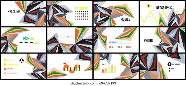 Modern triangle presentation template. Business design background, brochure or flyer concept or geometric web banner