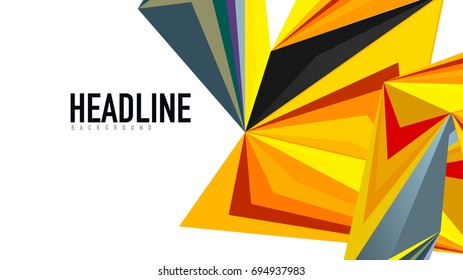 Plantilla de presentación triangular moderna. Fondo de diseño de negocio, concepto de folleto o volante o banner web geométrico