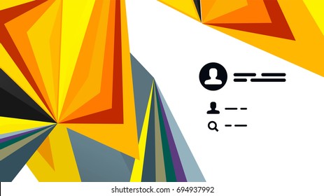 Modern triangle presentation template. Business design background, brochure or flyer concept or geometric web banner
