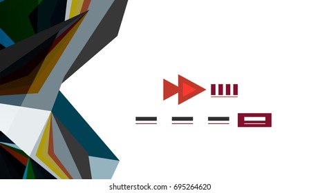 Plantilla de presentación triangular moderna. Fondo de diseño de negocio, concepto de folleto o volante o banner web geométrico