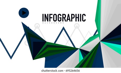 Plantilla de presentación triangular moderna. Fondo de diseño de negocio, concepto de folleto o volante o banner web geométrico