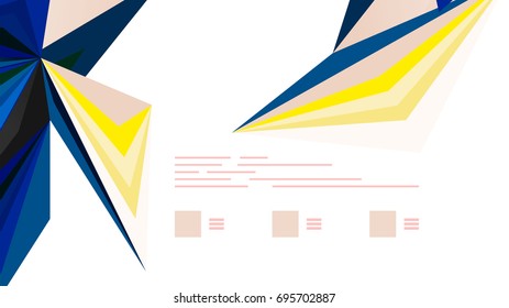 Modern triangle presentation template. Business design background, brochure or flyer concept or geometric web banner