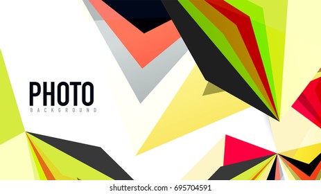 Plantilla de presentación triangular moderna. Fondo de diseño de negocio, concepto de folleto o volante o banner web geométrico