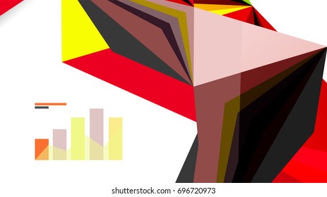 Modern triangle presentation template. Business design background, brochure or flyer concept or geometric web banner