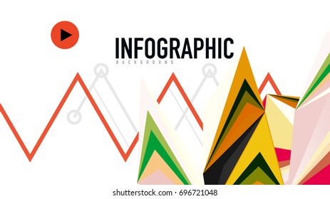 Plantilla de presentación triangular moderna. Fondo de diseño de negocio, concepto de folleto o volante o banner web geométrico