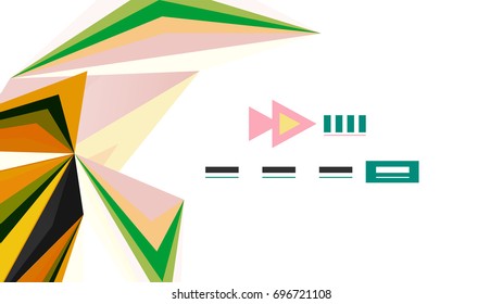 Modern triangle presentation template. Business design background, brochure or flyer concept or geometric web banner