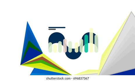 Modern triangle presentation template. Business design background, brochure or flyer concept or geometric web banner