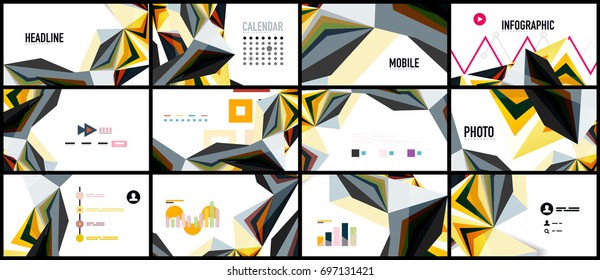 Modern triangle presentation template. Business design background, brochure or flyer concept or geometric web banner