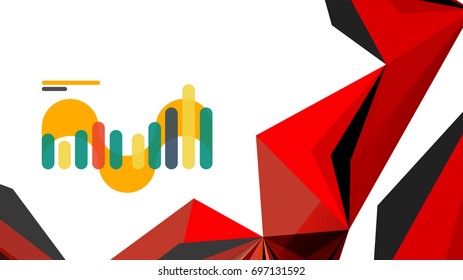 Modern triangle presentation template. Business design background, brochure or flyer concept or geometric web banner