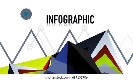 Modern triangle presentation template. Business design background, brochure or flyer concept or geometric web banner