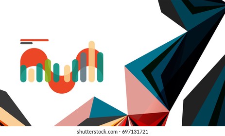 Modern triangle presentation template. Business design background, brochure or flyer concept or geometric web banner
