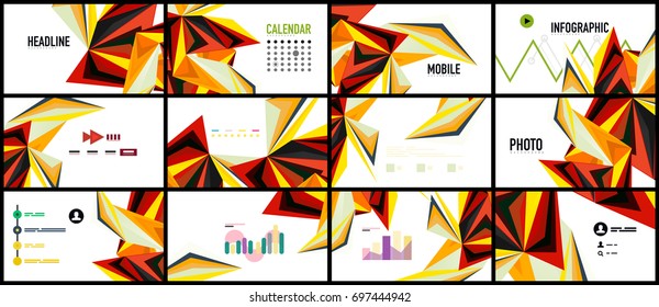 Modern triangle presentation template. Business design background, brochure or flyer concept or geometric web banner