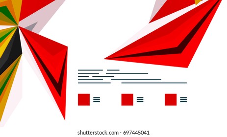 Moderne Dreieck-Präsentationsvorlage. Hintergrund für Geschäftsdesign, Broschüre oder Flyer-Konzept oder geometrischer Webbanner