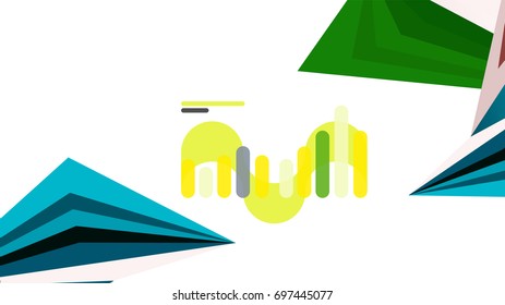 Modern triangle presentation template. Business design background, brochure or flyer concept or geometric web banner