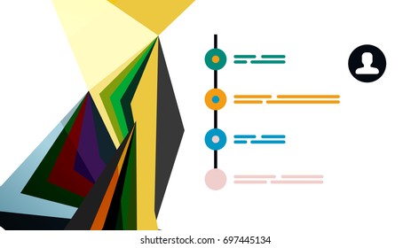 Modern triangle presentation template. Business design background, brochure or flyer concept or geometric web banner