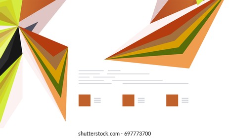 Plantilla de presentación triangular moderna. Fondo de diseño de negocio, concepto de folleto o volante o banner web geométrico