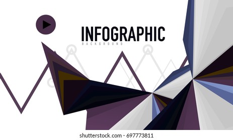 Modern triangle presentation template. Business design background, brochure or flyer concept or geometric web banner