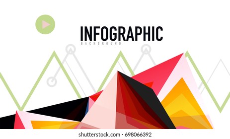Plantilla de presentación triangular moderna. Fondo de diseño de negocio, concepto de folleto o volante o banner web geométrico