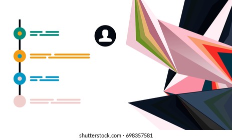 Modern triangle presentation template. Business design background, brochure or flyer concept or geometric web banner