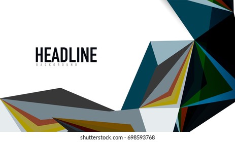 Moderne Dreieck-Präsentationsvorlage. Hintergrund für Geschäftsdesign, Broschüre oder Flyer-Konzept oder geometrischer Webbanner
