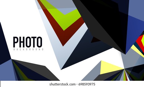 Modern triangle presentation template. Business design background, brochure or flyer concept or geometric web banner