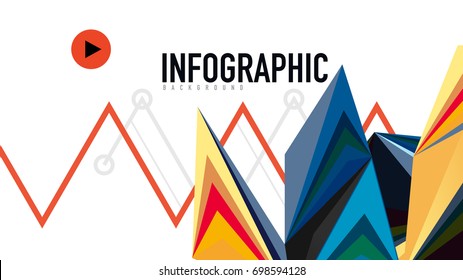 Modern triangle presentation template. Business design background, brochure or flyer concept or geometric web banner