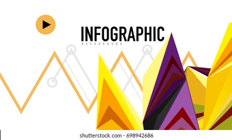 Plantilla de presentación triangular moderna. Fondo de diseño de negocio, concepto de folleto o volante o banner web geométrico