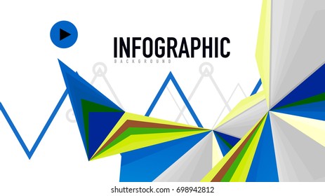 Modern triangle presentation template. Business design background, brochure or flyer concept or geometric web banner