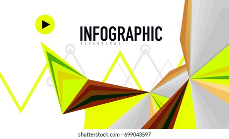 Plantilla de presentación triangular moderna. Fondo de diseño de negocio, concepto de folleto o volante o banner web geométrico
