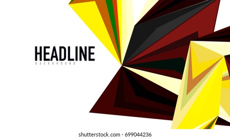 Modern triangle presentation template. Business design background, brochure or flyer concept or geometric web banner