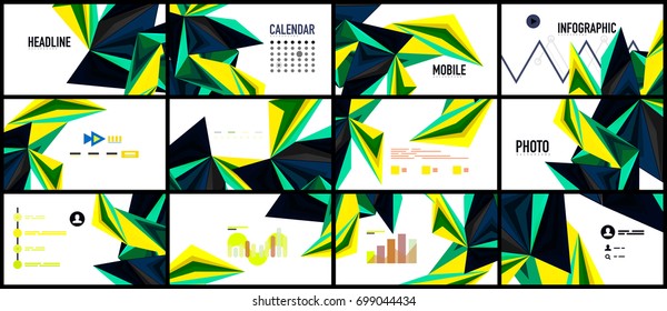 Modern triangle presentation template. Business design background, brochure or flyer concept or geometric web banner