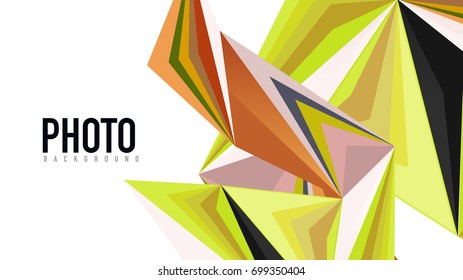 Modern triangle presentation template. Business design background, brochure or flyer concept or geometric web banner