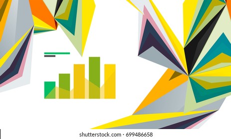 Plantilla de presentación triangular moderna. Fondo de diseño de negocio, concepto de folleto o volante o banner web geométrico