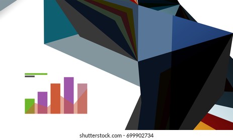 Modern triangle presentation template. Business design background, brochure or flyer concept or geometric web banner