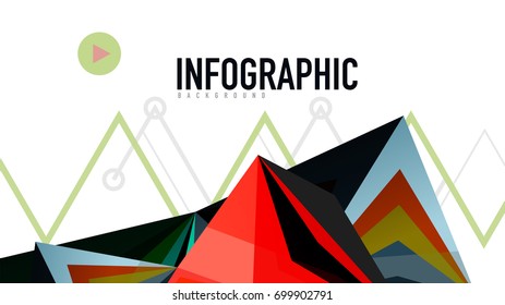 Modern triangle presentation template. Business design background, brochure or flyer concept or geometric web banner