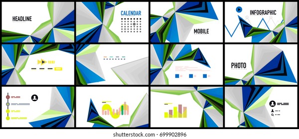 Modern triangle presentation template. Business design background, brochure or flyer concept or geometric web banner
