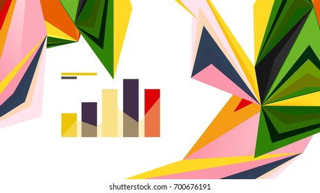 Plantilla de presentación triangular moderna. Fondo de diseño de negocio, concepto de folleto o volante o banner web geométrico