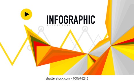 Modern triangle presentation template. Business design background, brochure or flyer concept or geometric web banner