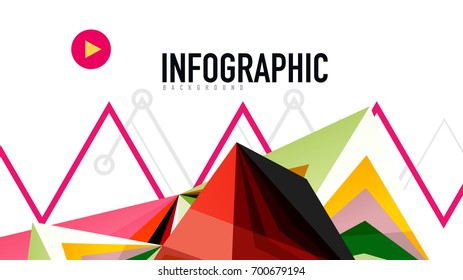 Modern triangle presentation template. Business design background, brochure or flyer concept or geometric web banner