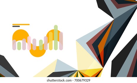Modern triangle presentation template. Business design background, brochure or flyer concept or geometric web banner