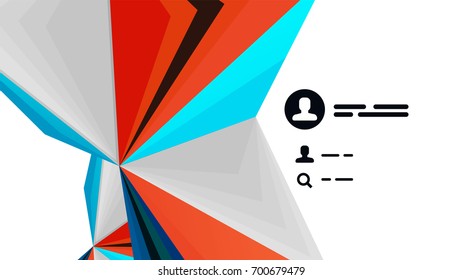 Modelo de apresentação de triângulo moderno. Plano de fundo do projeto de negócios, brochura ou conceito do folheto ou banner web geométrico